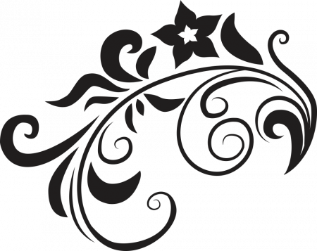 Sticker Frunze cu floare de stea [1]