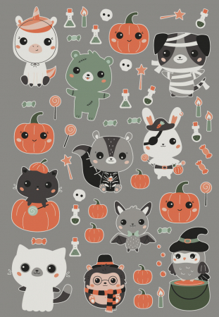 Sticker Halloween - Animalute [1]
