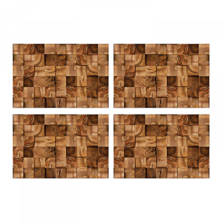 Sticker Square Timber Pattern – Brown [2]