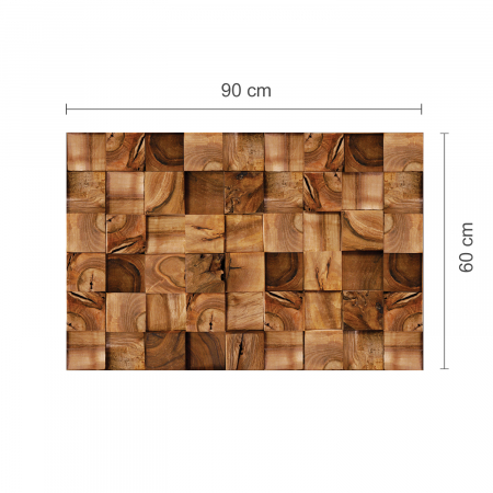 Sticker Square Timber Pattern – Brown [3]