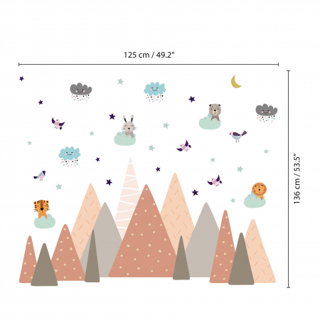 Sticker Sleepy Animals In The Boho Mountains [2]