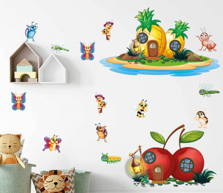 Copii - Sticker Casutele din fructe