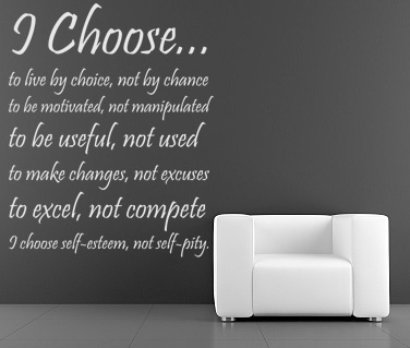 Citate - Sticker I choose...