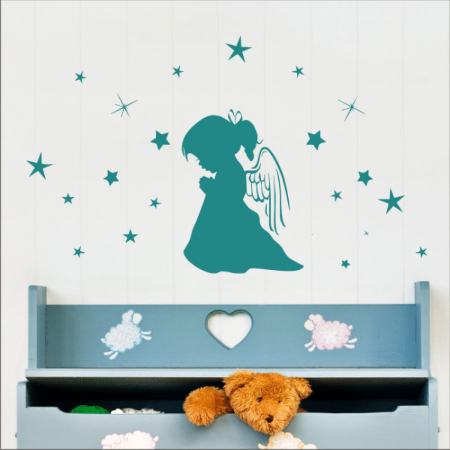 Copii - Sticker Ingeras cu stele