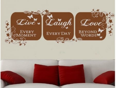 Citate - Sticker LIVE, LAUGH, LOVE