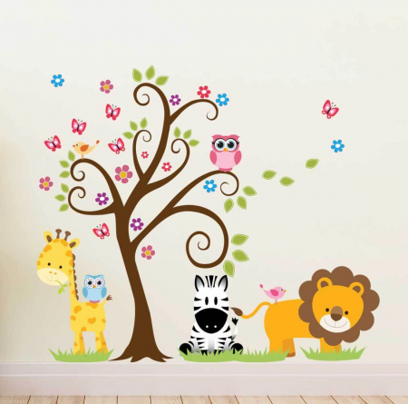 Copii - Sticker Animalute Vesele din Jungla V2