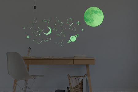 Sticker Glow In The Dark Stars And Moons [0]