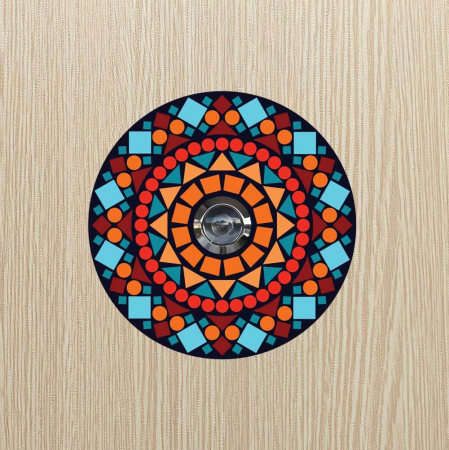 Stickere Colorate - Sticker pentru Vizor usa Caleidoscop- 12,5 cm diametru