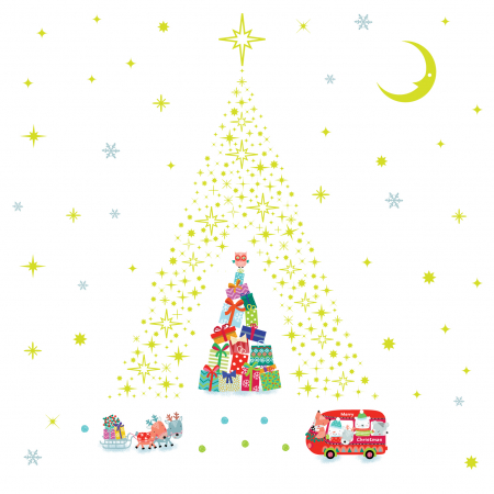 Sticker Glow Stars And Reindeer Christmas Tree Stickers [4]