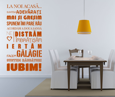 Citate - Sticker Mesaj pentru acasa diferit