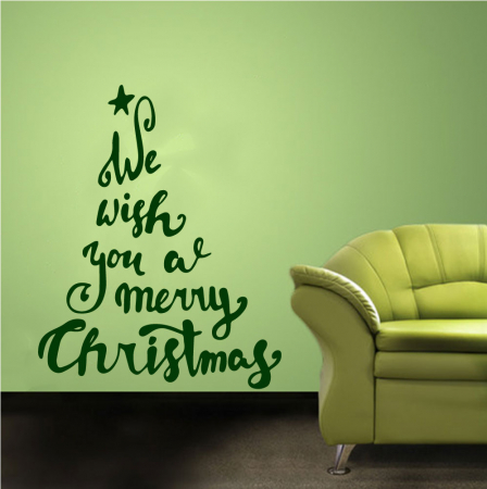 Sezonale - Sticker Merry Christmas Tree