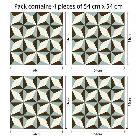 Sticker NORTH STAR PATTERN x 4 buc [3]