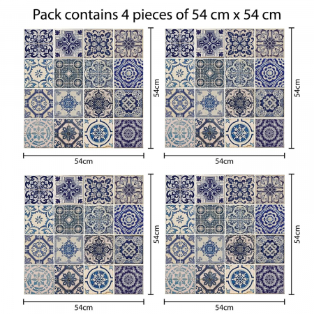 Sticker Spanish Blue Tiles x 4 buc [3]