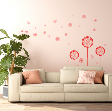 Stickere Walplus ™ - Sticker Dandelion – Small Red