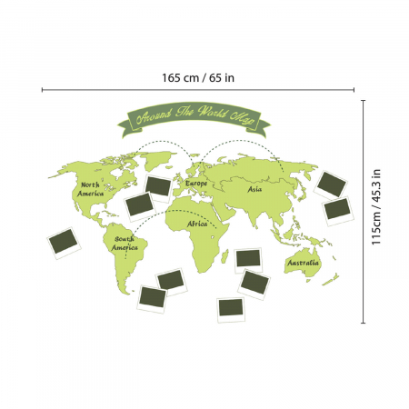 Sticker Around the World Map [3]