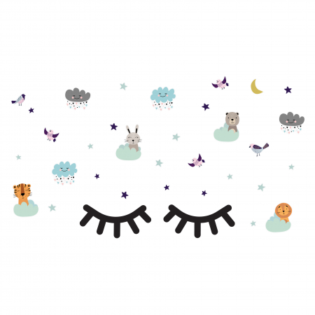 Sticker Sleepy Animals With Sleepy Eyes [3]