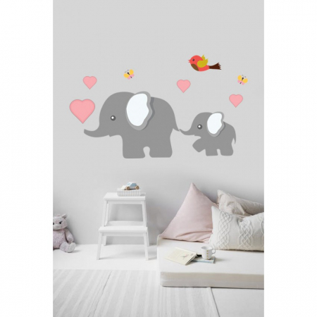 Stickere Colorate - Sticker Familia elefantilor
