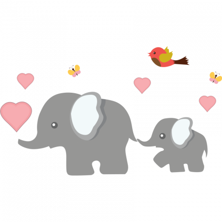 Sticker Familia elefantilor [1]