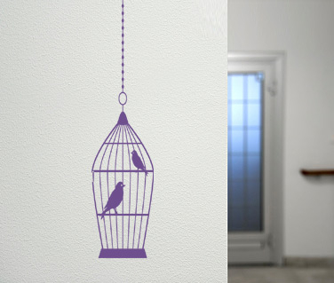 Animale - Sticker Pasari in Colivie