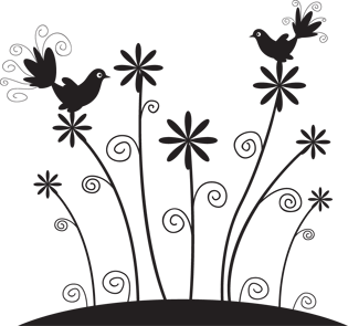 Sticker Pasari si flori [1]