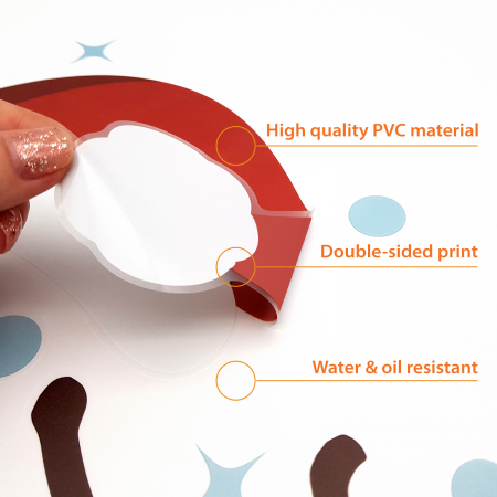 Sticker Merry Christmas With Cute Gnomes [6]