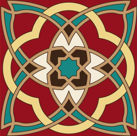 Stickere patrate pentru faianta Arabesque - 4 buc [1]