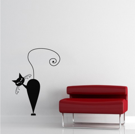 Stickere de perete - Sticker Pisica atenta
