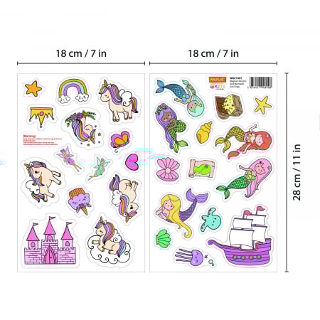 Sticker vinil Magical unicorns and mermaids [6]