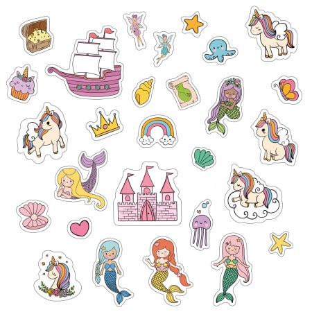 Sticker vinil Magical unicorns and mermaids [4]