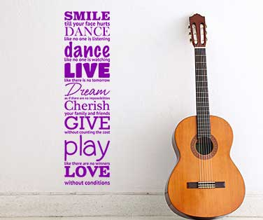 Citate - Sticker Smile, dance and live