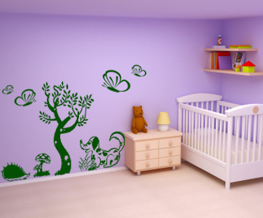 Copii - Sticker Tablou din Padure