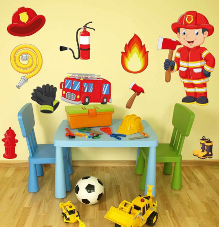 Stickere decorative cu Pompieri [1]