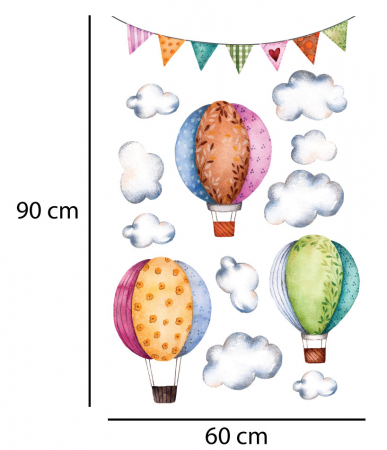 Sticker Colorful hot air balloons [1]