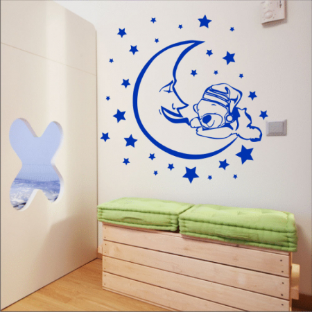 Copii - Sticker Ursuletul si luna