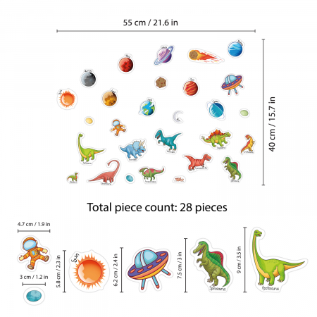 Sticker vinil Dinosaurs And Solar System [5]