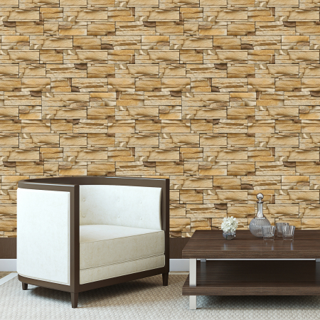 Stickere Walplus ™ - Sticker Rock Stone Pattern Wall