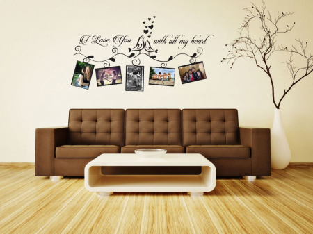 Stickere pentru fotografii - Sticker Pasarele indragostite - Rame foto