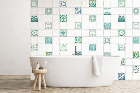 Sticker faianta - English Quote Vintage Green - 24 buc - 10x10 cm [0]