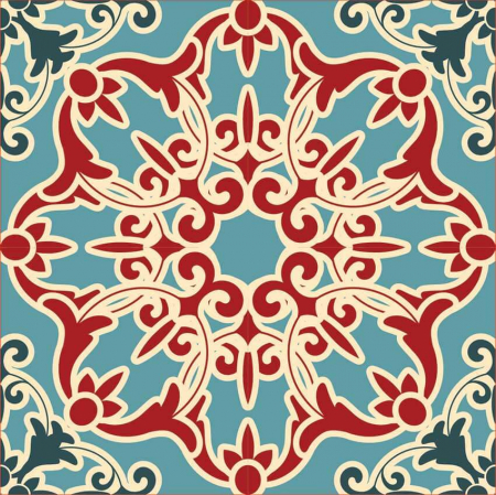 Stickere patrate pentru faianta Pattern - 4 buc [1]