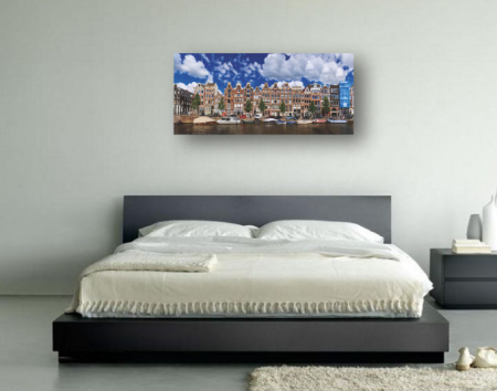 Atracții turistice - Tablou canvas 125x50 cm - Amsterdam Panorama