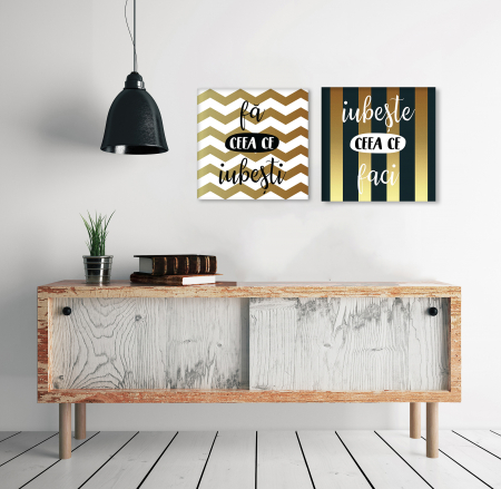 MultiCanvas - Tablou canvas 2 piese - Iubeste