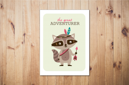 Copii - Tablou canvas 30x40cm - The great adventurer