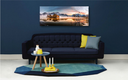 Tablou canvas 125x50cm - Fog on the lake [0]