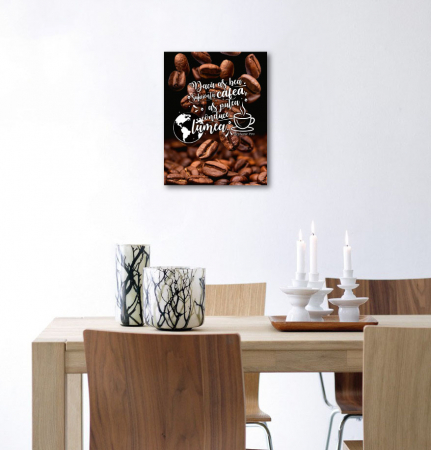Stickere imprimate - Tablou canvas 30x50cm - Daca as bea
