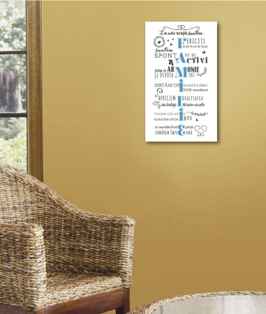 Stickere imprimate - Tablou canvas 30x50cm - Familie