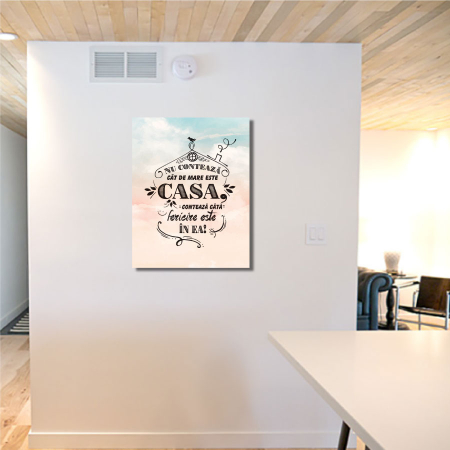 Stickere imprimate - Tablou canvas 35x45 cm - Casa