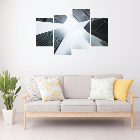 MultiCanvas - Tablou canvas 4 piese - Uita-te in sus