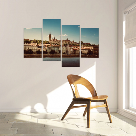 MultiCanvas - Tablou canvas 4 piese - Cladiri vechi