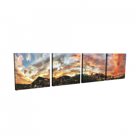Tablou canvas 4 piese - Apus [2]