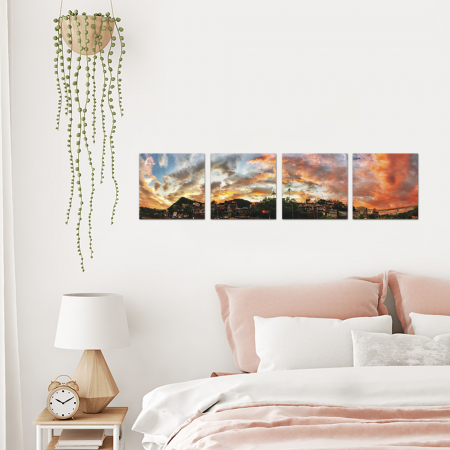 MultiCanvas - Tablou canvas 4 piese - Apus